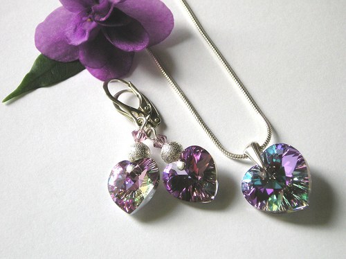 Swarovski sada Vitrail Light AB ( stříbro 925 ) — foto 1