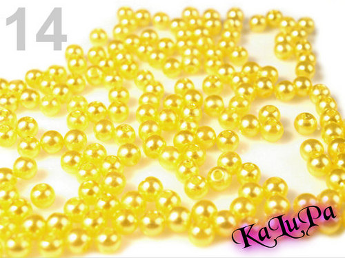 Korálky GLANCE plast kulička Ø4mm-100/ks 14,-