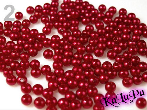 Korálky GLANCE plast kulička Ø4mm-100/ks 14,- — foto 1