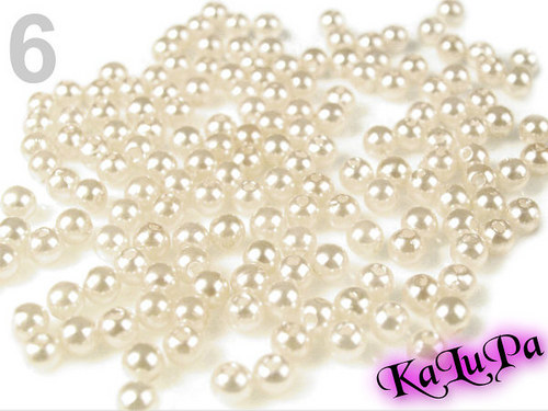 Korálky GLANCE plast kulička Ø4mm-100/ks 14,-