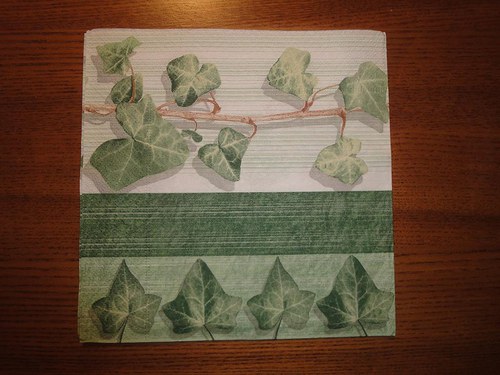 Ubrousek na decoupage - břečťan 1