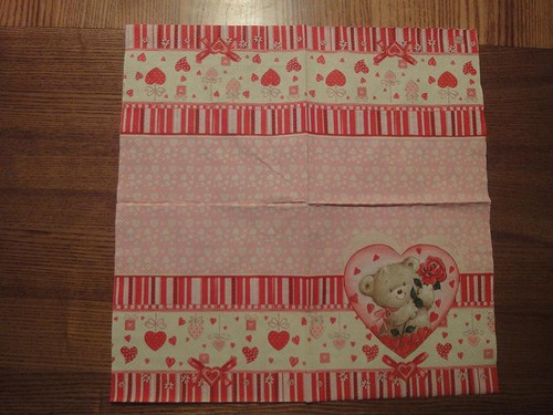 Ubrousek na decoupage - medvídek