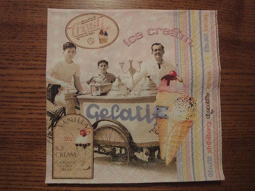 Ubrousek na decoupage - zmrzlina