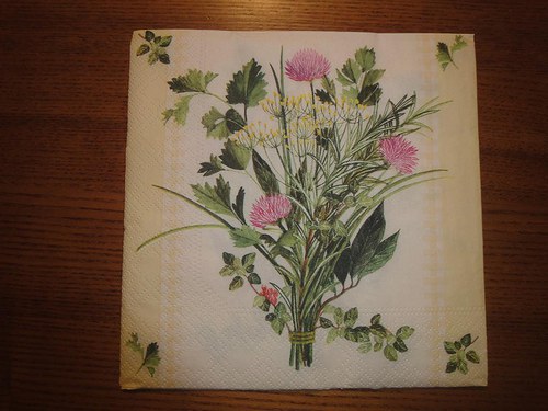 Ubrousek na decoupage - jetelíček