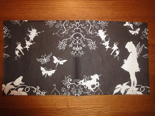 Ubrousek na decoupage - černobílá víla — foto 1
