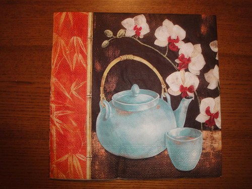 Ubrousek na decoupage - čajová konvice