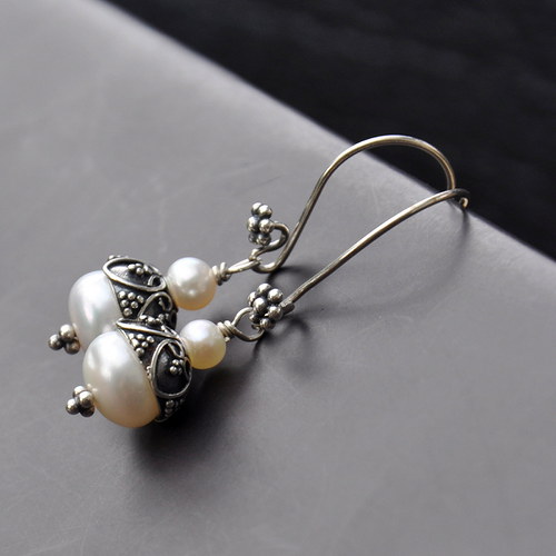 Dame de perles: Cora - náušnice Ag 925/1000 — foto 1