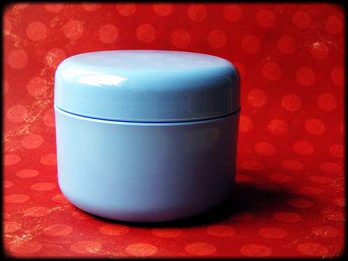 Kosmetická dóza 200 ml bleděmodrá — foto 1