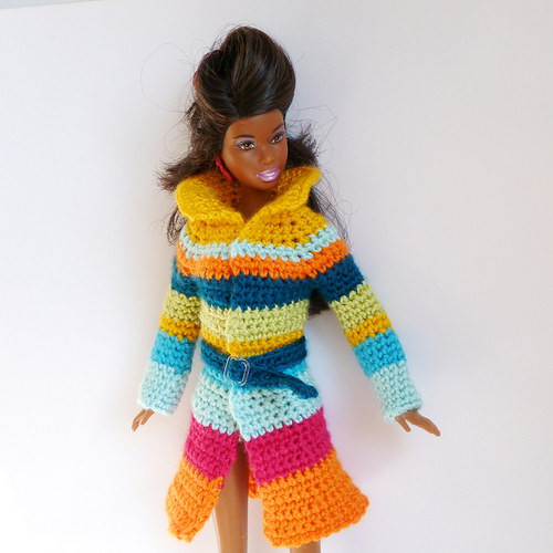 Pruhovaný kabát pro Barbie MUSE — foto 1