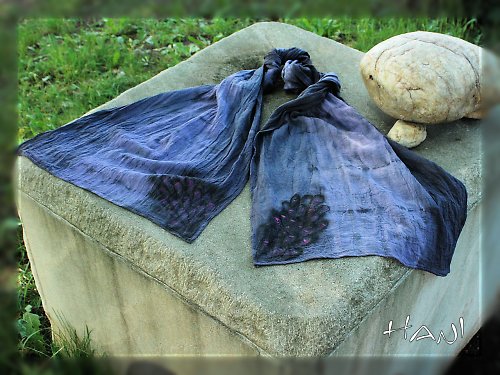 Organtýnový šál - "soumrak" — foto 1