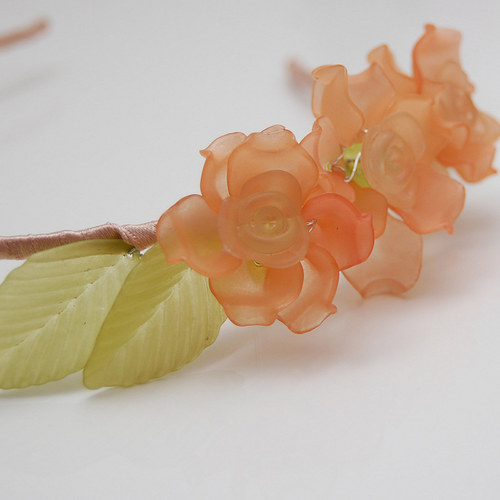 Peach roses ... čelenka — foto 1
