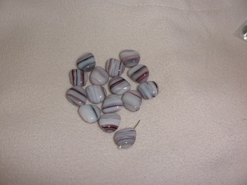Mač24 Žíhané ploché korálky, 12x11 mm, 15 ks