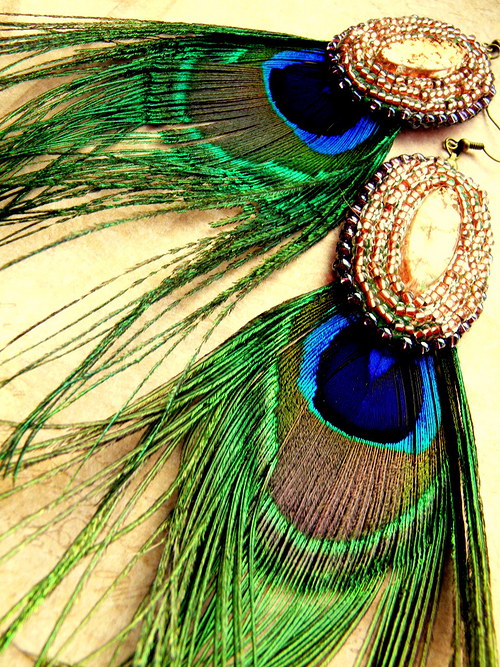 Boucles d'oreille de paon n.34 — foto 1