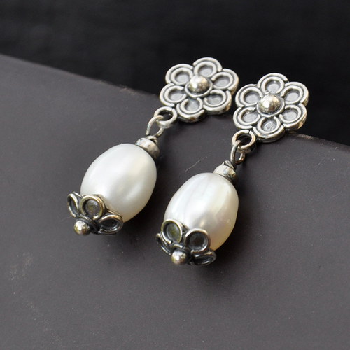 Dame de perles: Catherine - náušnice Ag 925/1000 — foto 1