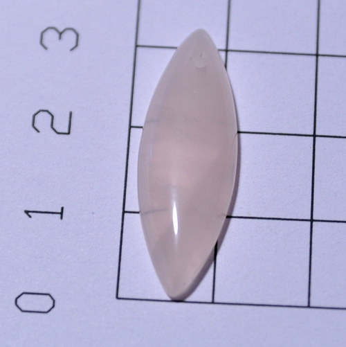 6. Růženín kabošon - 30x10 mm — foto 1