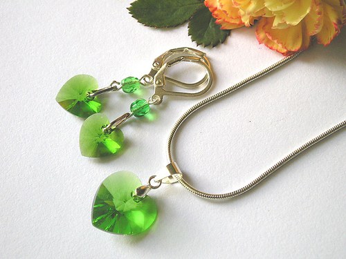 Swarovski sada Fern Green