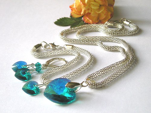 Swarovski sada Blue Zircon + náramek — foto 1