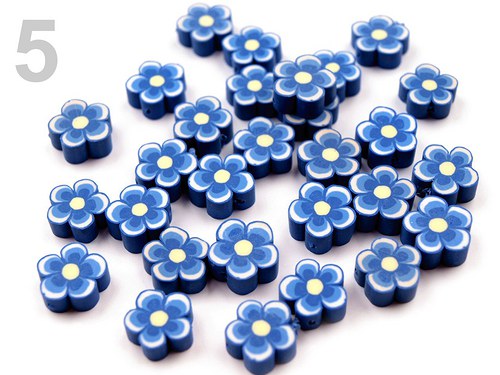 Fi03 Fimo kytička modrá, 12 mm, 5 ks — foto 1