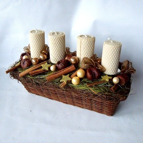 Adventní svícen medový I — foto 1
