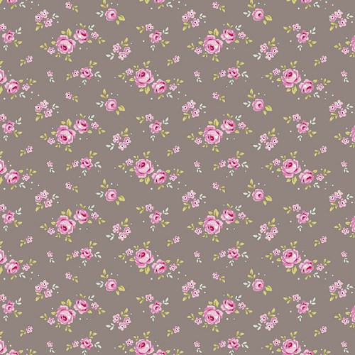 TILDA látka: Mini Rose Grey- metráž — foto 1