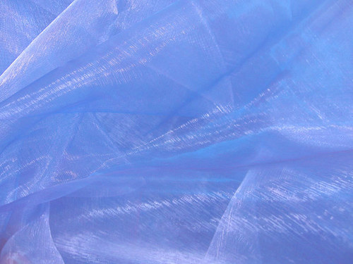 Organza obšívaná š. 35 cm: Blankytně modrá