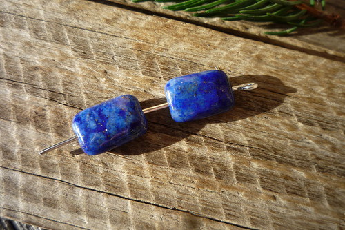 2x vrtaný lapis lazuli č. L7409 — foto 1