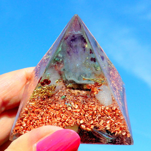 Orgonit 3 - Pyramida 5x4,5 - Ametystový hrot — foto 1