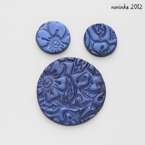 Modro-fialová kulatá sada — foto 1