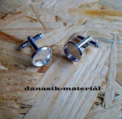 Manžetové Knoflíčky Platinové S Lůžkem 10 mm