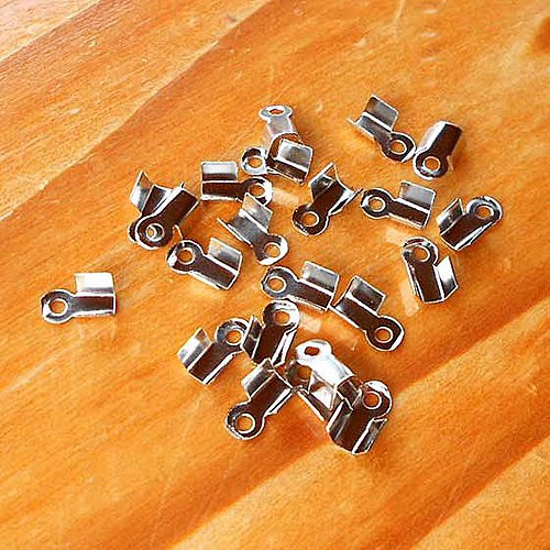 Zavírací Koncovka 4x6mm - 50ks - Stříbrná