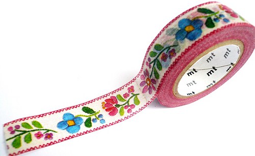 Washi páska "vyšívané kytičky" — foto 1