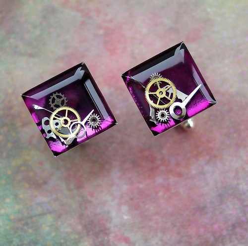 Manžetové knoflíčky /violet/ — foto 1