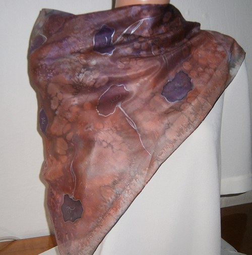 Hedvábný šátek 74 x 74 cm. — foto 1