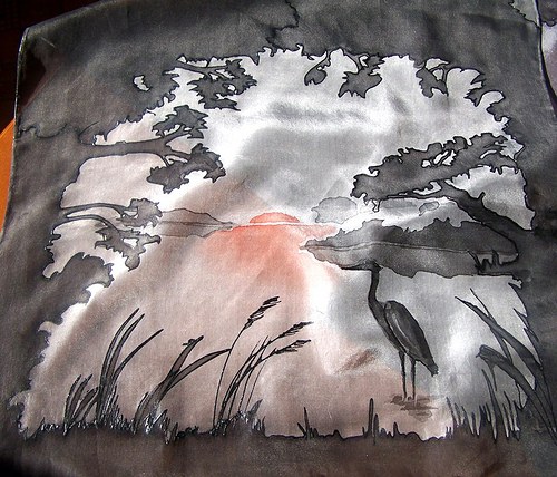 Šála hedvábná "Quiet morning" — foto 1