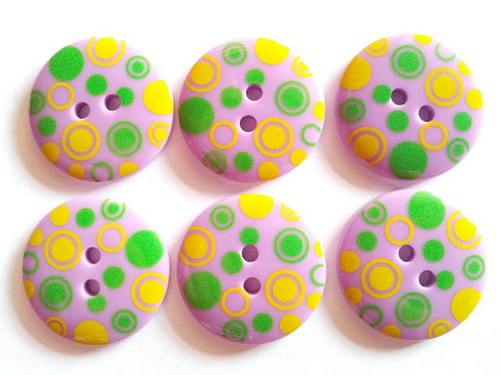 Knoflík 23 mm PUNTÍK SVĚTLE FIALOVÝ