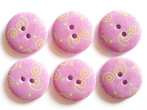 Knoflík 23 mm SPIRÁLA SVĚTLE FIALOVÁ