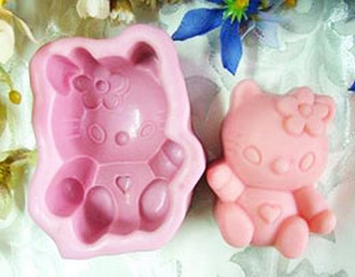 Silikonová formička na výrobu mýdla - Hello Kitty