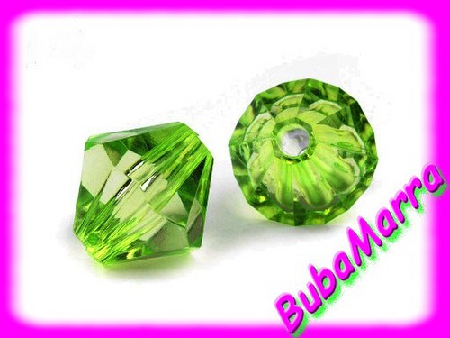~ BROUŠENÉ KORÁLKY 12x12mm ~ sada 8ks ~ ZELENÁ