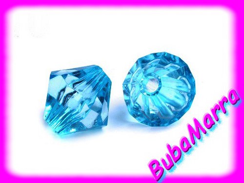 ~ BROUŠENÉ KORÁLKY 12x12mm ~ sada 8ks ~ MODRÁ