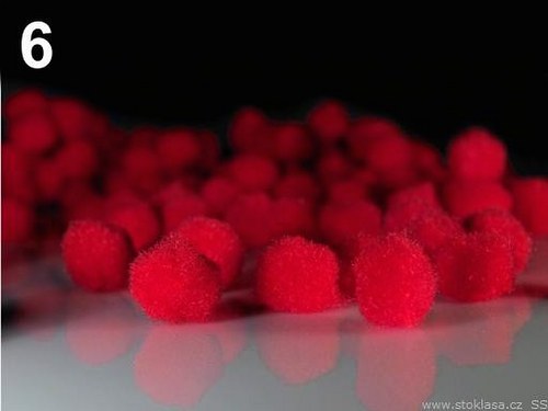 Bambulky 13 mm /10 ks/: Červené