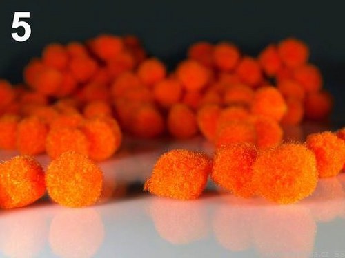 Bambulky 13 mm /10 ks/: Oranžové