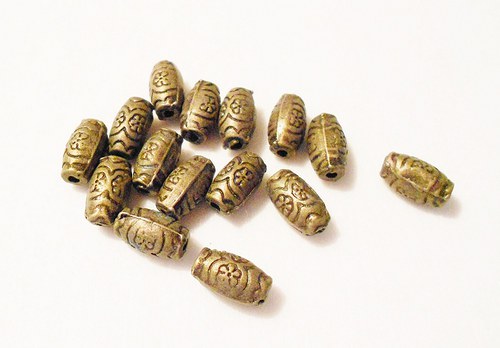 Korálky kovové 7 ks Antický bronz 295