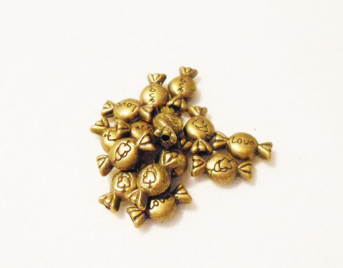 Korálky kovové 7 ks Antický bronz 304 — foto 1