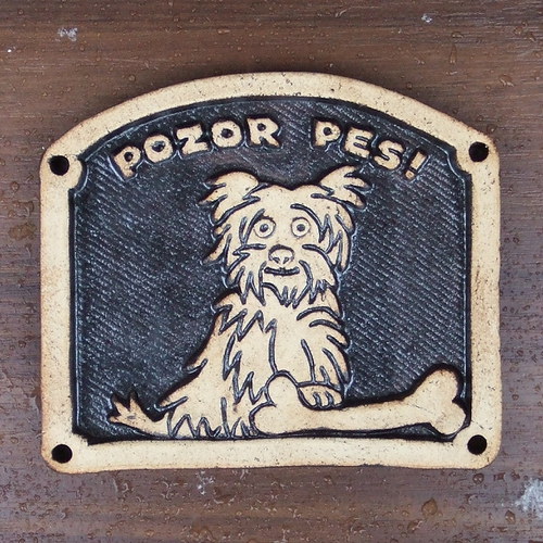 Kachlík č.75 - Pozor malý pes