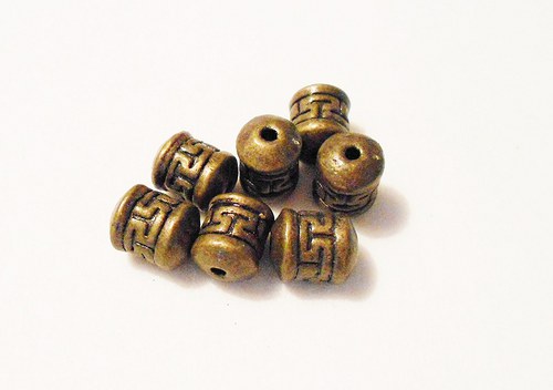 Korálky kovové 7 ks Antický bronz 308 — foto 1