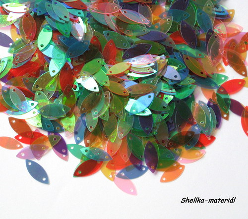 995.Flitry-mix/15,5x6,5mm/ 100kusů