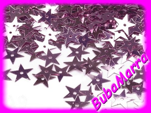 ~ FLITRY ~ HVĚZDIČKY ~ Ø13mm 170ks ~ 3g ~ LILA