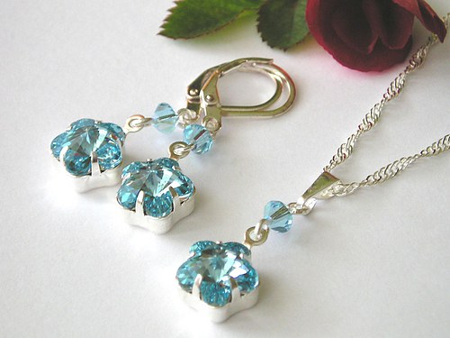 Swarovski sada Flower Aquamarine — foto 1