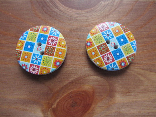 Patchworkový knoflík 2ks — foto 1