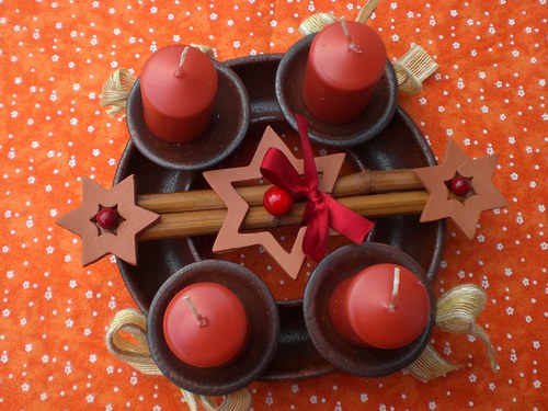 Svícen adventní - skořicový — foto 1
